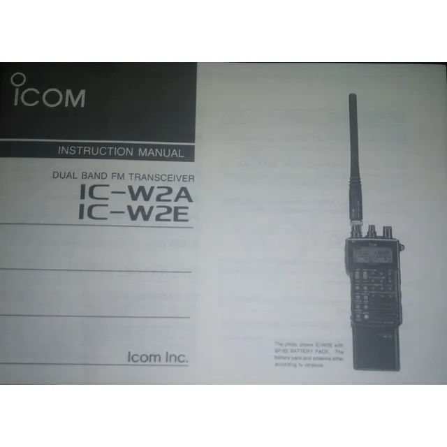 Diagrama Esquemático Y Guía Rápida De Radios Icom Ic W2a/e E