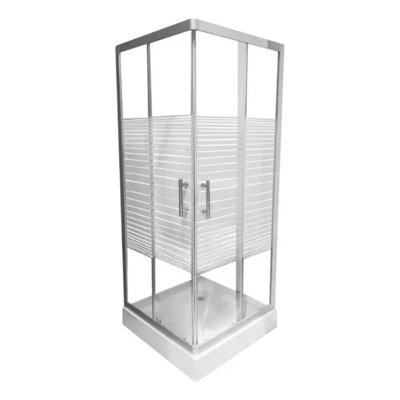 Shower Door Con Diseño Vidrio Templado 70x70x185 Cm / M-s