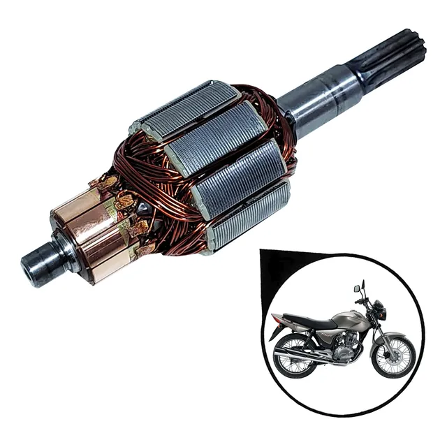 Induzido Motor Partida Biz 125 2011 Ate 2022 Mod Original