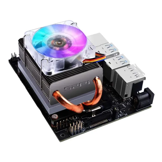 Low-profile Cpu Cooler For Jetson Nano, Horizontal Radiator