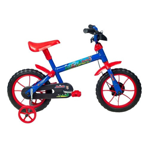 Bicicleta Infantil Verden Jack Aro 12 Com Rodinhas Laterais Azul Vermelho Bicicleta Infantil Verden Jack Aro 12 Com Rodinhas Laterais Azul Vermelho