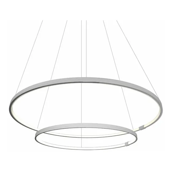 Moderna Lampara Colgante Led Doble Anillo 66w 2 Luces Diseño