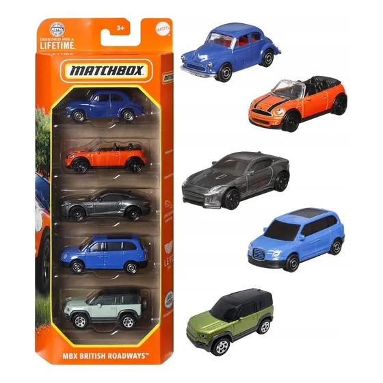 Set De 5 Carritos Matchbox Metal A Escala Coleccionables
