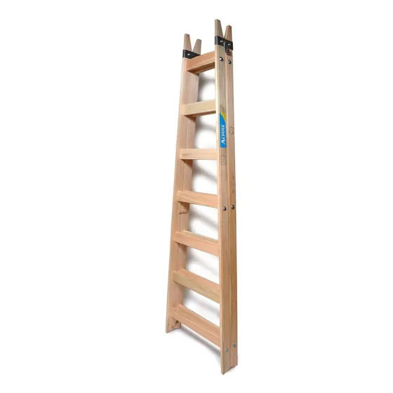 Escalera Pintor Madera Reforzada 7 Escalones Alpina Rex