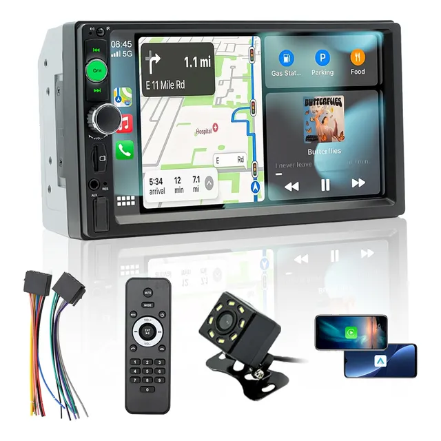 Central Multimídia Universal 2 Din Carplay Android Auto Mp5