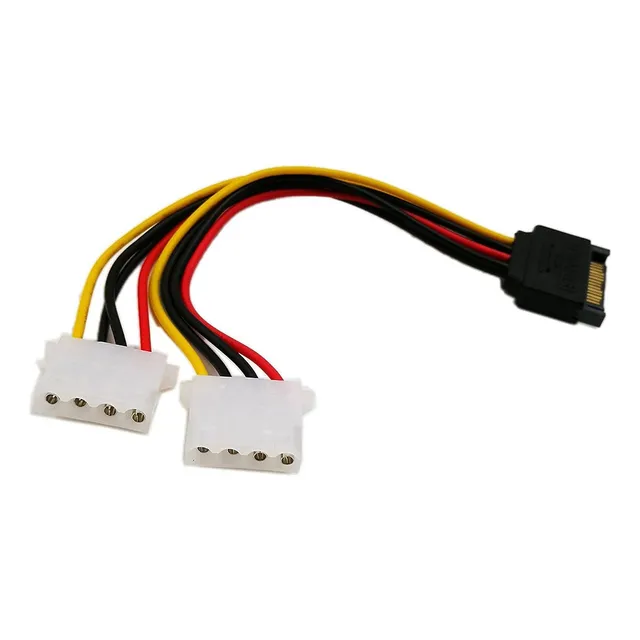 Cable Divisor De Alimentación Sata De 15 Pines A 2 Molex