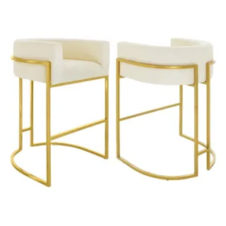 Banqueta Luxo Sofisticada Base De Metal- Temos Cores Banqueta Luxo Sofisticada Base De Metal- Temos Cores