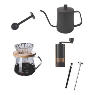 Set Cafe Cafetera Goteo+jarra Acero+molinillo+cuchara Termom Set Cafe Cafetera Goteo+jarra Acero+molinillo+cuchara Termom