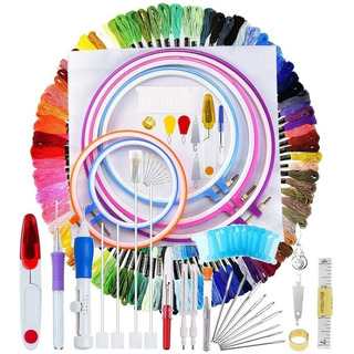 Kit De Bordado Para Principiantes, 100 Hilos De Colores Kit De Bordado Para Principiantes, 100 Hilos De Colores