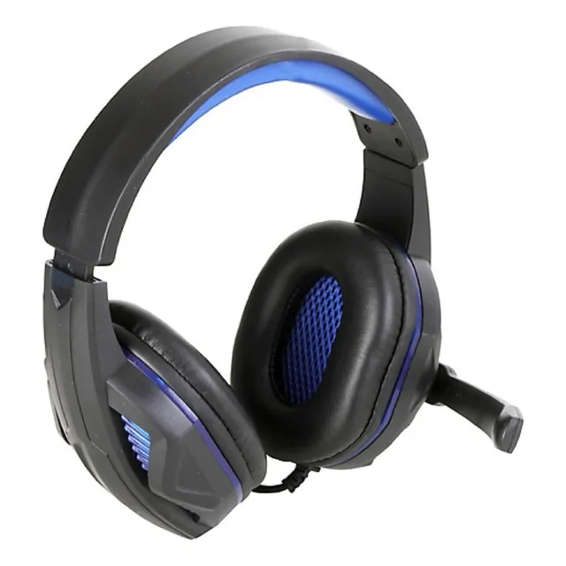 Auriculares gamer Njoytech NJA-GM2016 azul con luz LED