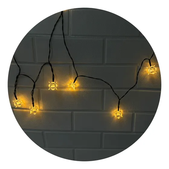 Guirnalda Led 10 Flores Luces Calidas A Pilas Lpg-25ca