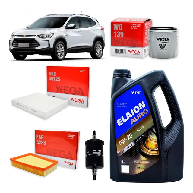 Kit De Filtros Y Aceite 0w20 Chevrolet Tracker 1.2 1.0 Turbo