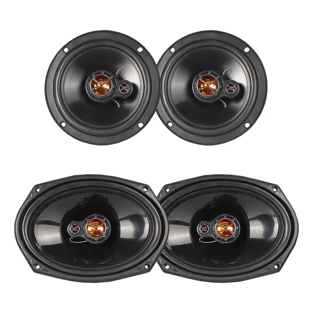 Kit Alto Falante Dzr Par 6x9 + Par 6 Polegadas Triaxial