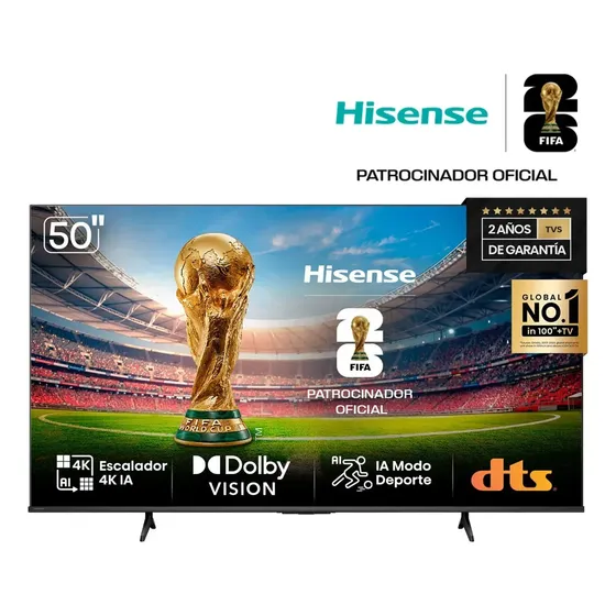 Smart Tv Hisense Pantalla 50 50A6N UHD 4K Dolby Vision Modo de Juego Plus