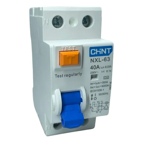 Interruptor Dr 2p 40a 30ma Tipo A 6ka NXL-63 280718 Chint