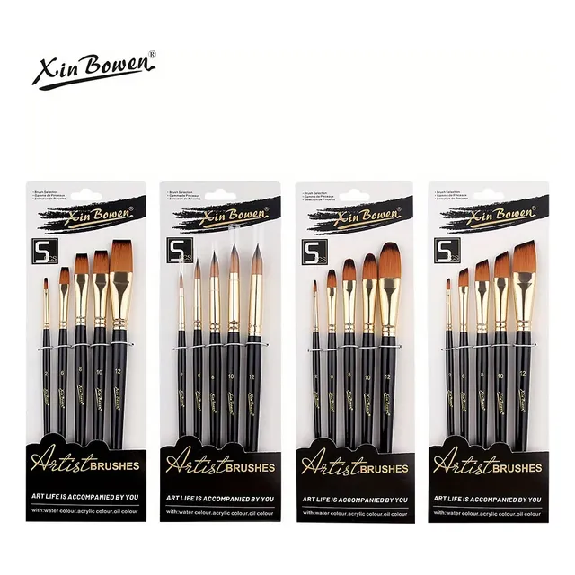 Pinceles Suaves Angulares Redondo Planos Lengua Gato Pintura