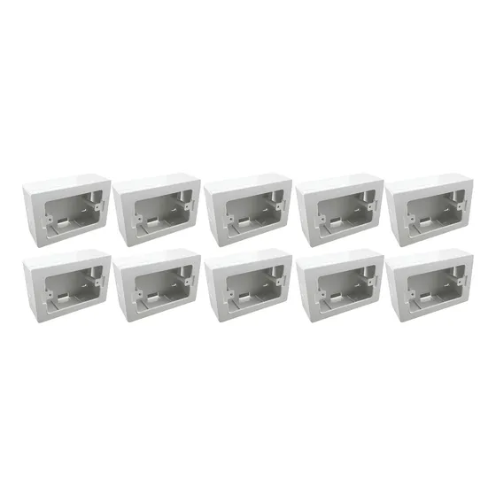 Pack Portabastidor P/caja Rect 100x50mm Exterior Pvc X10