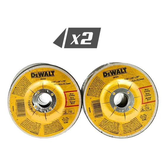 Disco Esmerilar Desbaste Dewalt 4-1/2 PLG (precio X 2 Disco)