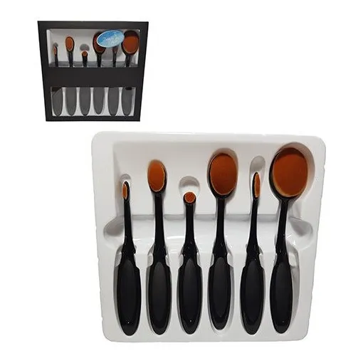 Set De Luxe De 6 Brochas Para Maquillaje