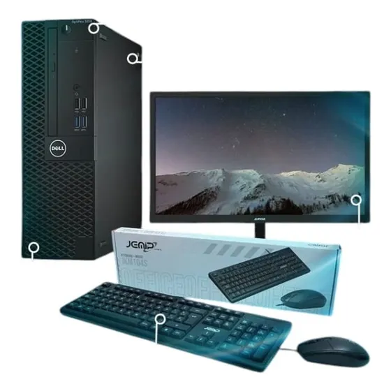Computador Completo Cpu Monitor Mouse Teclado Oficina Kit