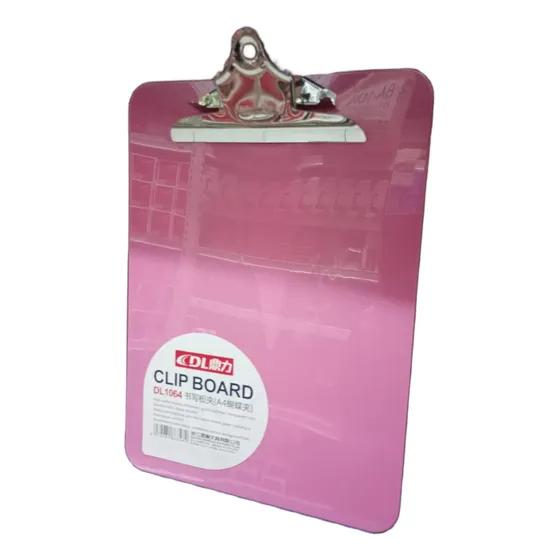 Tabla Porta Hojas A4 Plástico Colores + Aprieta Papel