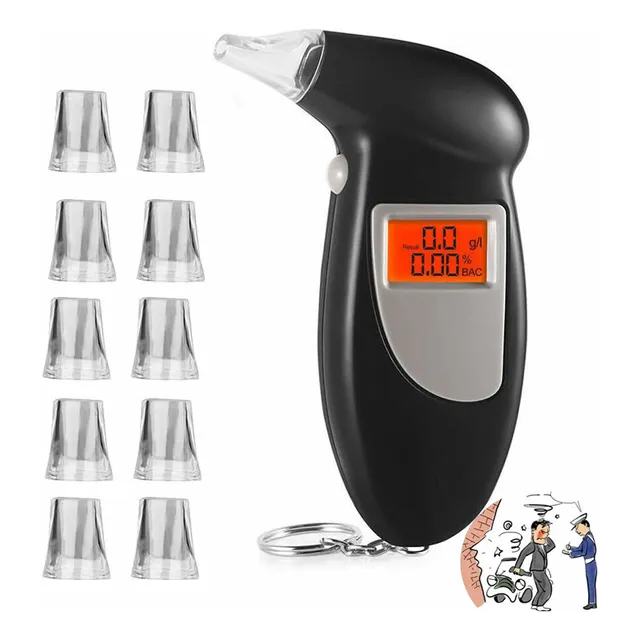 Alcoholímetro Digital Compacto Para Aliento+10 Fundas