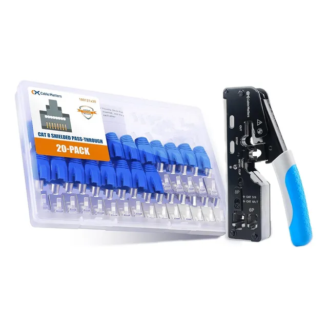 Conectores Cat8 Rj45 Blindados Con Botas De Alivio De Tensió