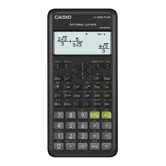Calculadora Científica Casio FX-82ESPLUSBKS Plus 2nd Edit Color Negro