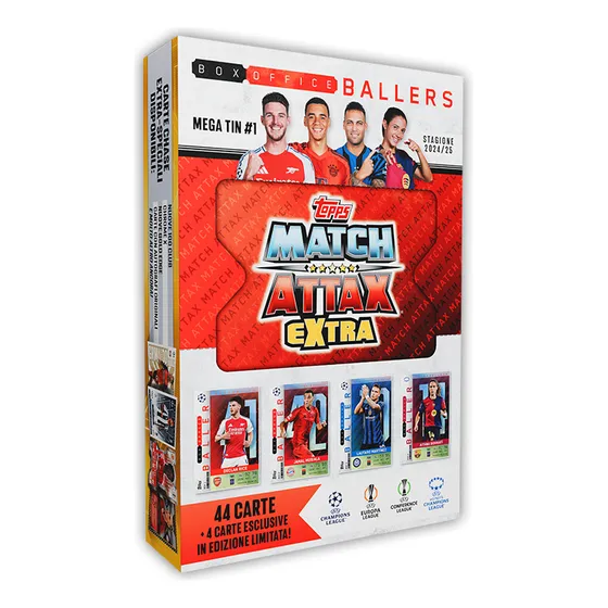 Cartas Topps Lata Match Attax Ballers 24/25 44+4 Importado Match Attax Mega Tin