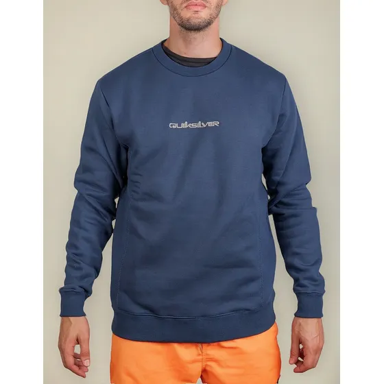 Buzo Hombre Quiksilver Omni Font Cuello Redondo Algodon