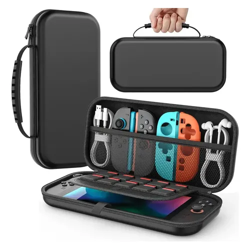 Case Rigido Nintendo Switch 2 / Oled / V1 / V2 + Porta 24 Jogos
