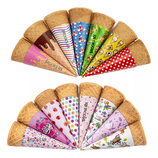 1 Millar De Conos De Papel Para Helado Cubierta Diseños Mixt 1 Millar De Conos De Papel Para Helado Cubierta Diseños Mixt