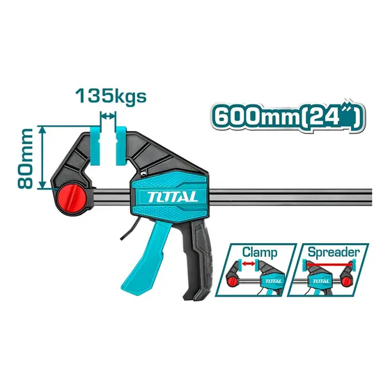 Prensa Rápida Sargento Total 24'' 600mm Tht1346802