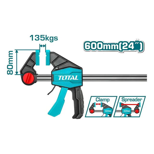 Prensa Rápida Sargento Total 24'' 600mm Tht1346802