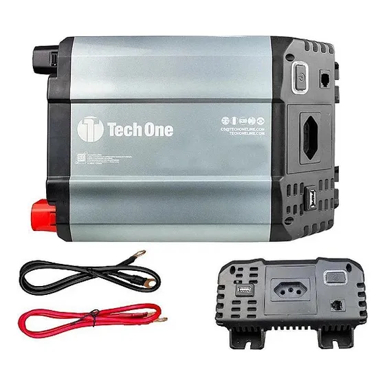 Inversor De Voltagem 400w 12v Para 110v Techone Usb E Tomada