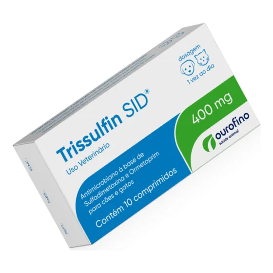 Antimicrobiano Antibiótico Trissulfin Sid 400mg 10 Compr