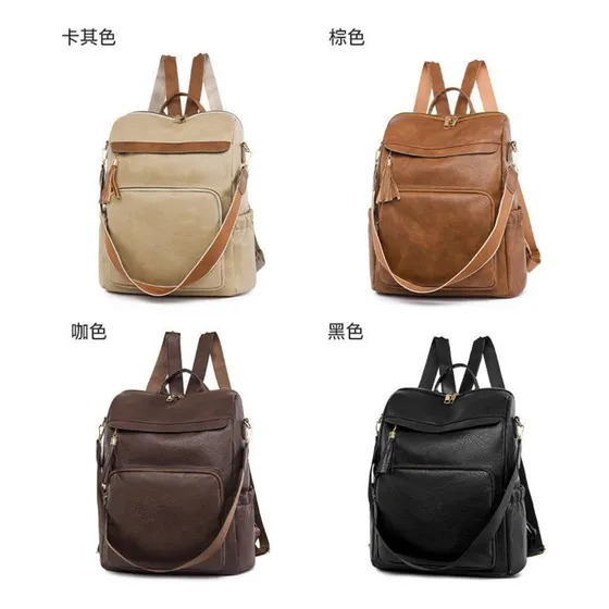 Bolso Morral Cartera Semi Cuero Dama Mujer Doble Uso