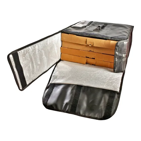 Bolsa Térmica 4 Cajas Pizza 18 Bolsa Pizza Color Negro. Color Negro