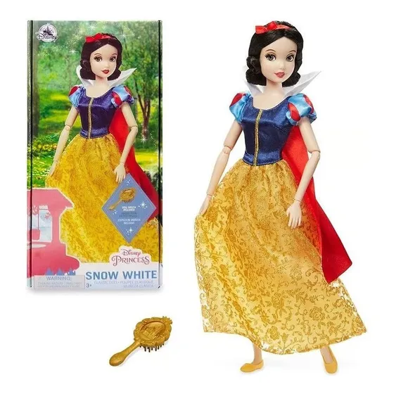 Muñeca Clásica Blanca Nieves Con Cepillo Disney Store