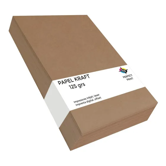 Papel Kraft A4 Misionero Madera 125 Grs Paquete 100 Hojas