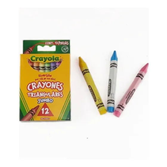 Crayolas  C/12 Triangulares Jumbo Pack C/10 Cajas C/envio
