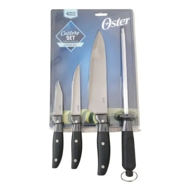 Juego De Cuchillos Oster Acero Inoxidable 4 Pzs