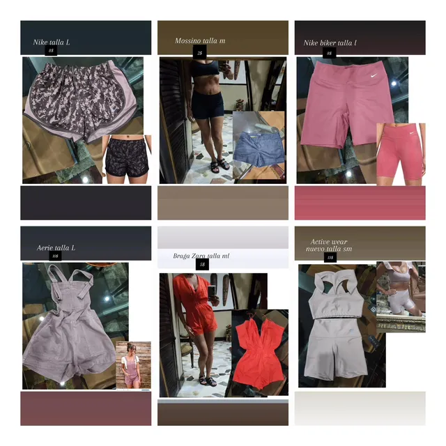 Short Negro Corto Tallas S M Zara Bershka Nike adidas S M L
