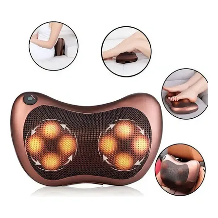 Massageador Travesseiro Elétrico Corporal para Pescoço e Lombar