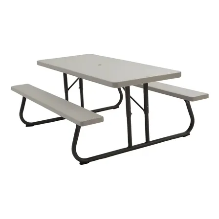Mesa De Picnic Rectangular 1.83m Lifetime Color Gris