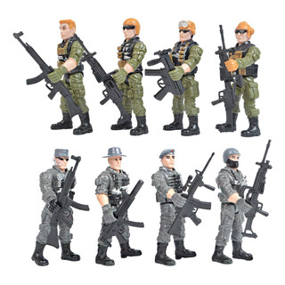 Para 8 Unids / Set De Plástico Flexible Soldados Militares / Para 8 Unids / Set De Plástico Flexible Soldados Militares /