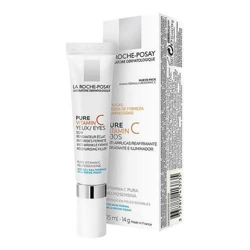 Contorno De Ojos Anti-arrugas Pure Vitamin C La Roche-posay Momento De Aplicación Día/noche Tipo De Piel Sensible