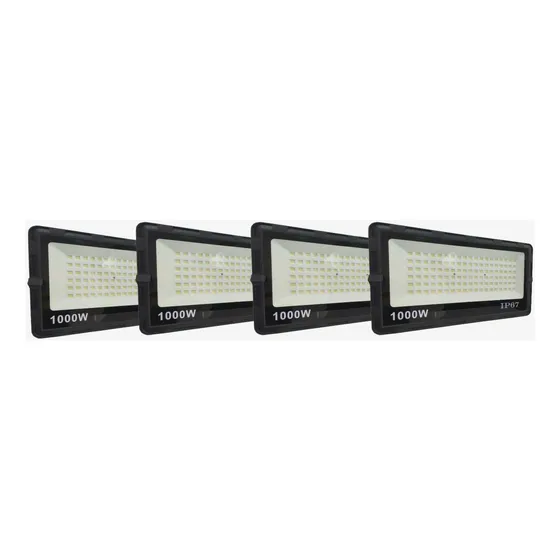 Kit 4 Refletor Alta Potencia 1000w Para Campo De Futebol