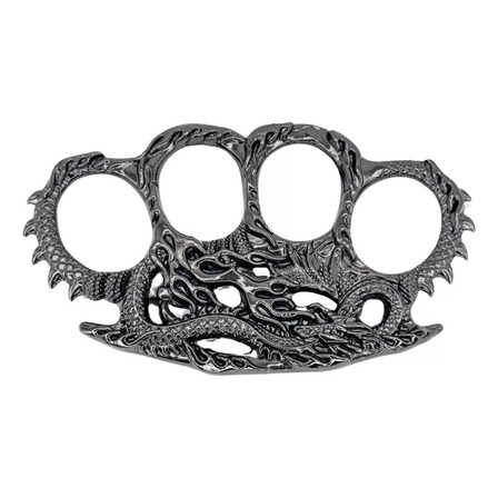 Soco Inglês Premium Inox Dragon Flames Defesa Pessoal Soco Inglês Premium Inox Dragon Flames Defesa Pessoal