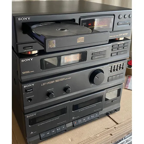 Torre De Som Sony Cdp-m27br Lbt-v102br Apenas Rádio Funciona